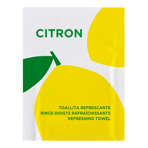 [110.75] Refreshing Wipes "Citron" 6x8cm White Cellulose (500st/pak)
