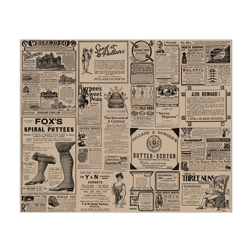[227.83] Basket Greaseproof Paper "Times" 31x38cm Natural Kraft (1000st/pak)