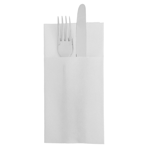 [230.701] Kangaroo Napkins 'Ecolabel - Double Point' 39x40cm White Tissue (50st/pak)