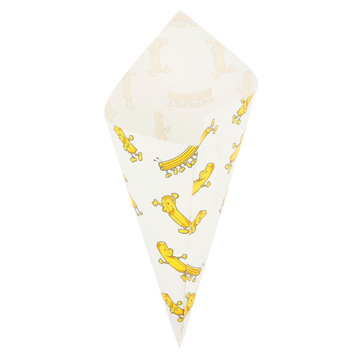 [229.96] Paper cones "chips" K17 - 24x17cm white (250st/pak)