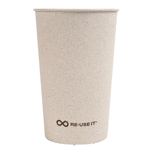[267.711] Reusable Glasses 330ml Diam. 7,5x11,5cm Natural Rice Husk Biocomposite per piece