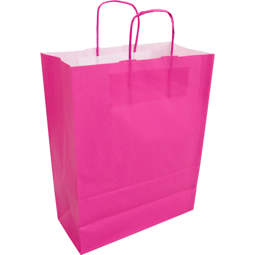 [270683] Papieren draagtas 26/12x35cm Roze (50st/pak)