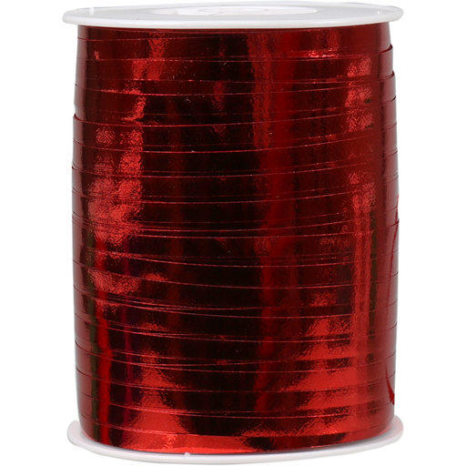 [710401] Krullint metallic Rood 4,8mm x 500y (per spoel)