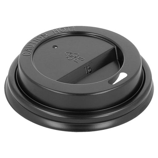 [205.06] Coffee cup lids (high) for 180ml (6oz) cups Black (100st/pak)