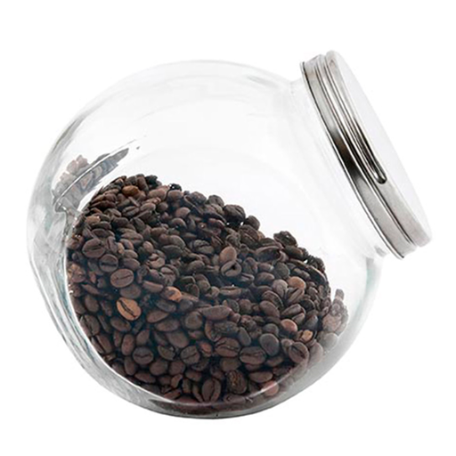 [216.78] Sloping Storage Jar 4430ml 22,5x15x22,5cm Clear Glass (per stuk)