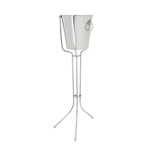 [182.61] Staande Standaard voor Ice Bucket 76cm hoog Silver steel (per stuk)