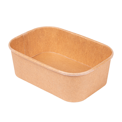 [254.34] Rectangular Container 750ml 17,3x12,3x5,7cm Natural Kraft (50st/pak)