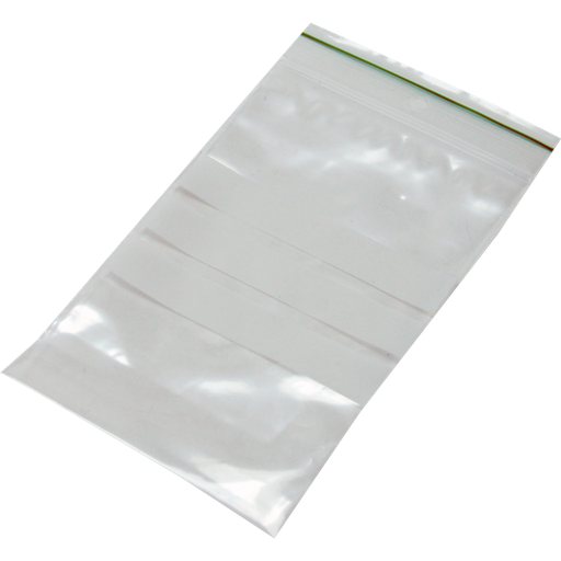 [1547101] Sluitgrip/ziplock zakjes met schrijfvlak 10x15cm - 50my (100st/pak)