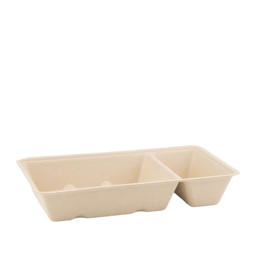 [606006] Snackbakje A20 (A14+1) Bagasse (50st/pak)