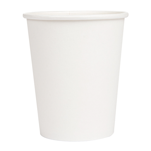 [255.21] Single wall paper cups 240ml White cardboard (50st/sleeve)