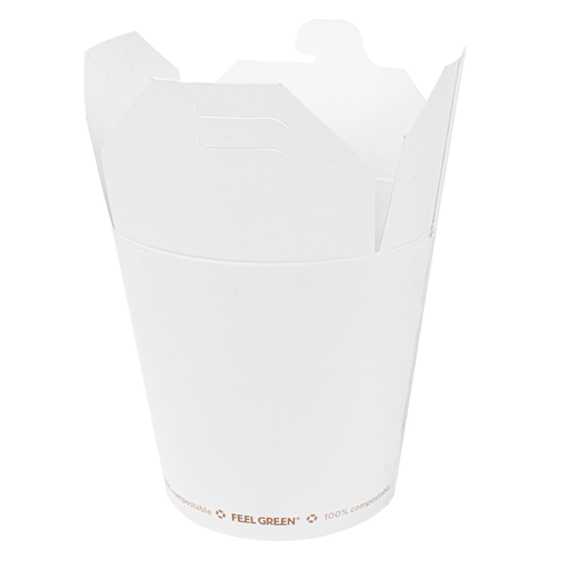 [255.25] Noodle Containers 780ml White (50st/pak)