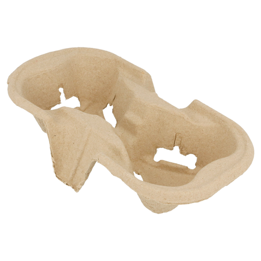 [192.22] Cup Carrier 2 cups Natural Cardboard (100st/pak)