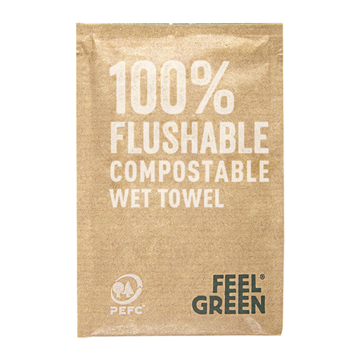 [213.99] Flushable refreshing Wipes 6,8x10cm White Cellulose (300st/pak)