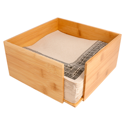 [216.96] Napkin holder 21x21x10cm Natural Bamboo (per stuk)