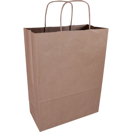 [270669] Draagtas Kraft gedraaid papieren koord 26x12x34cm (100st/doos)