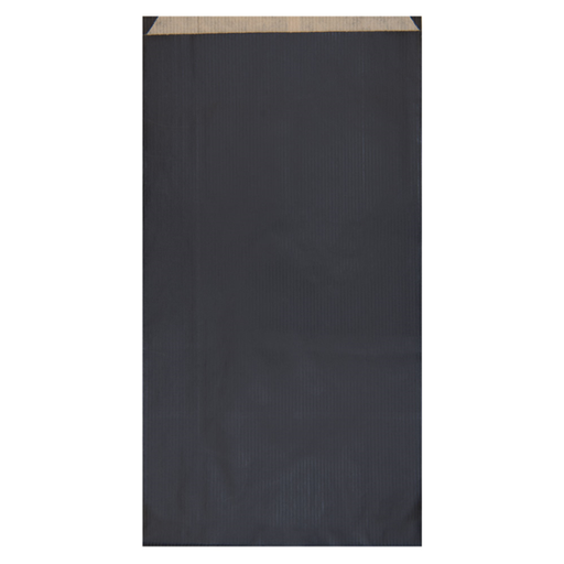 [149.62] Flat Bags Black Kraft Ribbed (250st/pak)