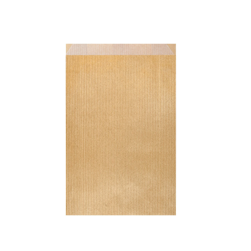 [179.99] Flat Bags Gold Kraft Ribbed 12+5x18cm (250st/pak)