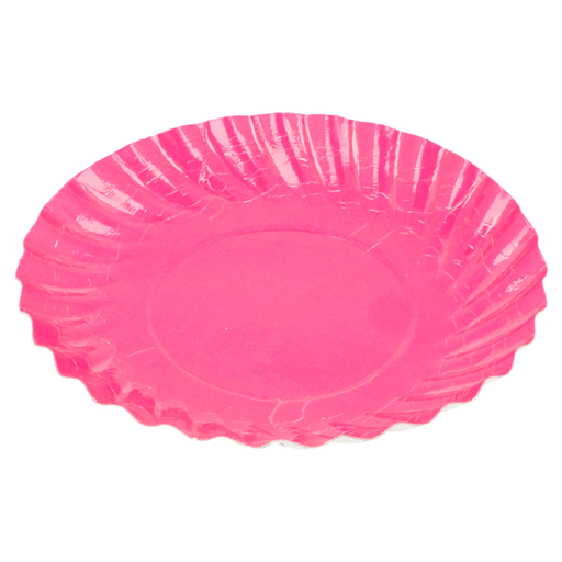 [185.73] Mini Trays Round Diam. 8,8cm Fuchsia Cardboard (200st/pak)