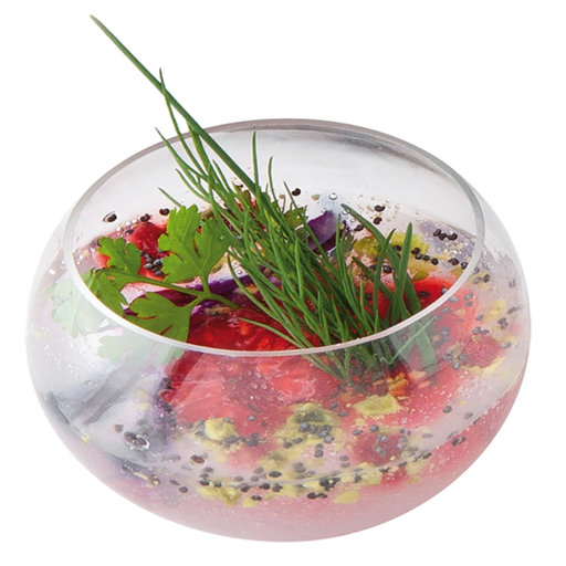 [144.98] Injected Mini Bowls "Sphere" 75ml 5,7x4cm Clear APET (5st/pak)