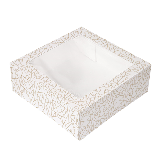 [253.29] Cake Boxes with Window 28x28x10cm White The Pack (50st/pak)