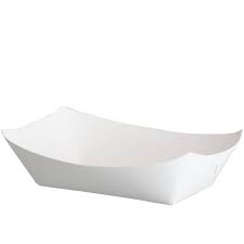 [9055] Food Tray Paper White 5lb (500st/doos)