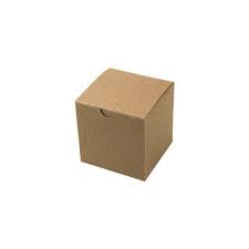 [5-4111NK] One Piece Folding Box 4x4x4 Natural Kraft (100pcs/case)