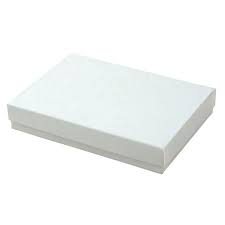 [53-005-1] Jewelry Boxes 5-1/4x3-3/4x7/8 White Krome (per stuk)