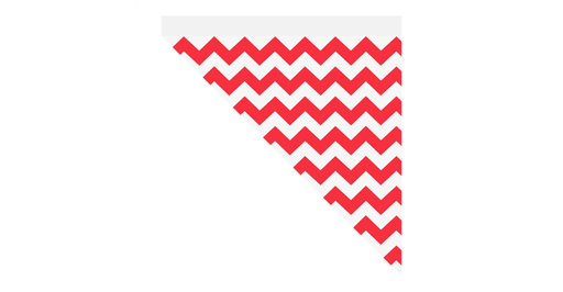 [803.45] Paper Cones / Puntzakken ZigZag Red 34x24cm Greaseproof (250st/pak)