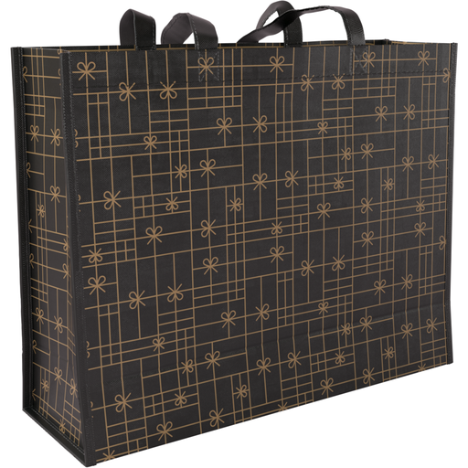 [773213] PP Non-Woven Shopper "Strikken" 45x15x36cm (per stuk)