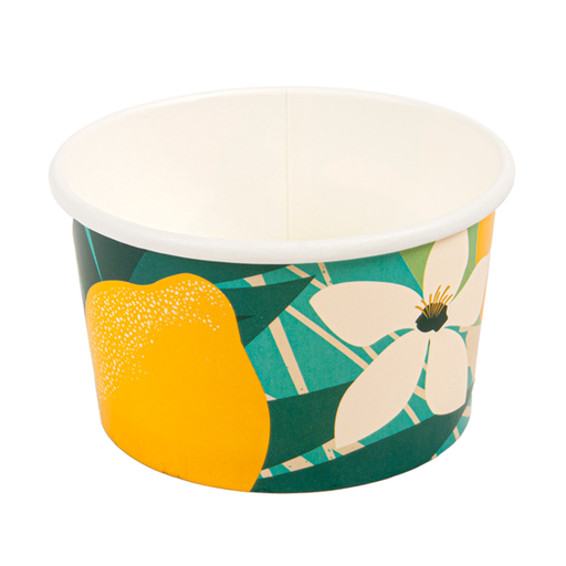 [269.79] Ice Cream Tubs "Amalfi" 6oz/180ml 8,7x5,2cm White Cardboard (50st/pak)