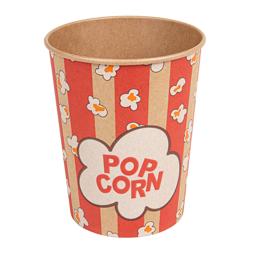 [268.53] Popcorn Containers 960ml Kraft/Red (50st/pak)