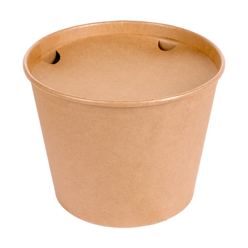 [257.89] Chicken Buckets + Lids 4500ml Natural Kraft Cardboard (40st/pak) garcia