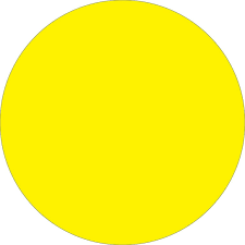 [DL613L] Round Labels Fluorescent Yellow 2" (500pcs/roll)