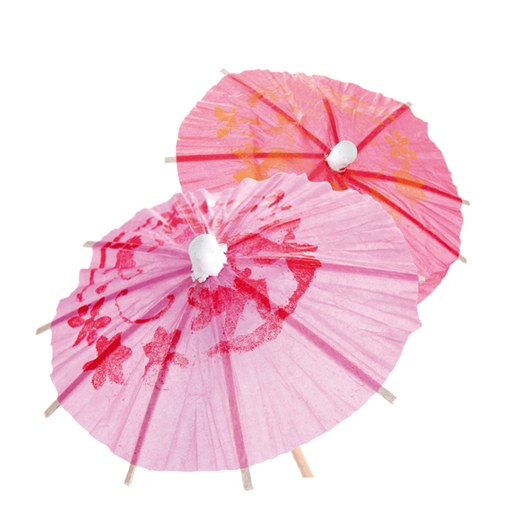 [115.01] Ice-Cream Decorations "Indonesian Parasol" Assorted (144st/pak)