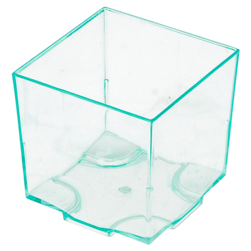 [128.48] Reusable Cube Containers for Appetisers 4,2x4,2x4,2cm Sea Green PS (20st/pak)
