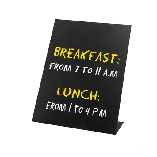 [210.18] Self Standing Black Boards 10,5x15cm Black Iron (per stuk)