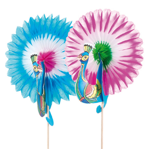 [115.11] Ice-Cream Decorations "Peacock" Assorted (144st/pak) garcia
