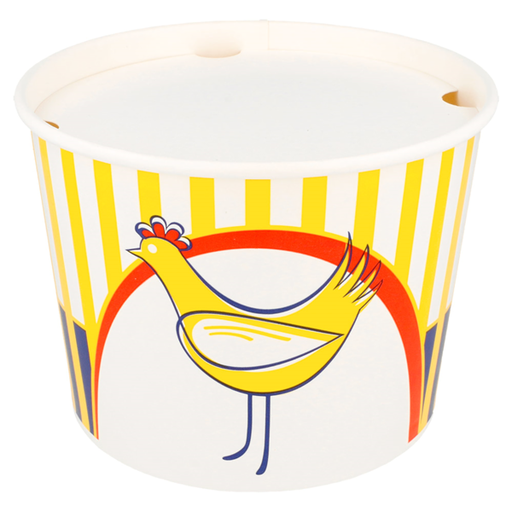 [178.64] Chicken Buckets + Lids 1920ml White Cardboard (50st/pak) garcia