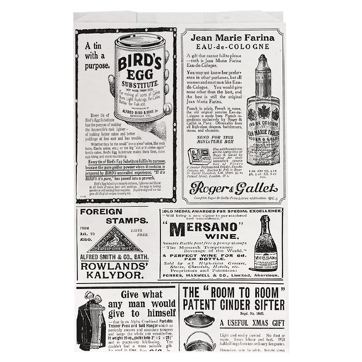 [269.13] Hamburger Bags "Times" 12+7x18cm White Greaseproof (500st/pak)