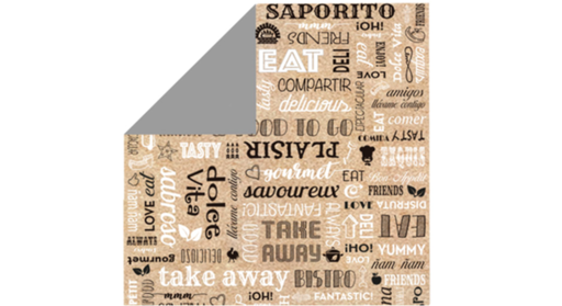 [270.53] Greaseproof Basket Paper 31x31cm Brown Kraft Parole (1000st/pak)