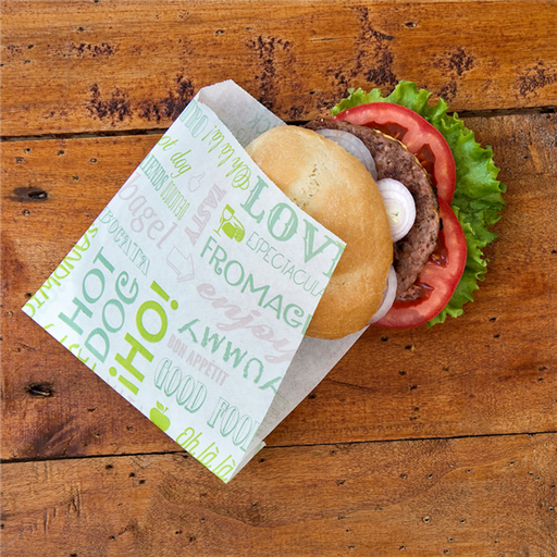 [229.35] 2 sides open greaseproof paper "parole" 13x14cm (1000st/pak)