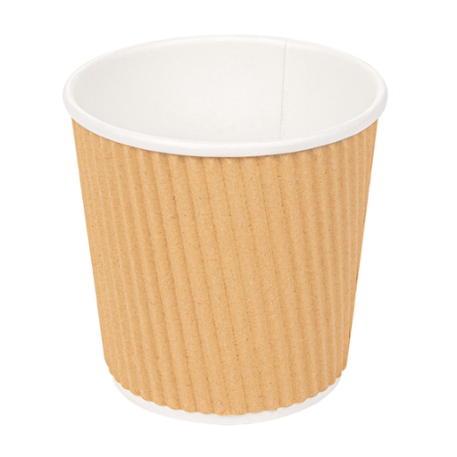 [180.75] Coffee cups Ripple 120ml Kraft (40st/pak)