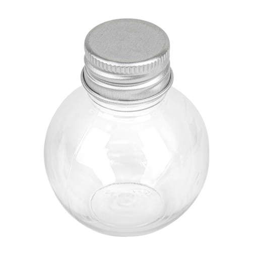 [268.49] Bottle with Aluminum cap 50ml dia=5x6,2cm Clear PET (per piece)