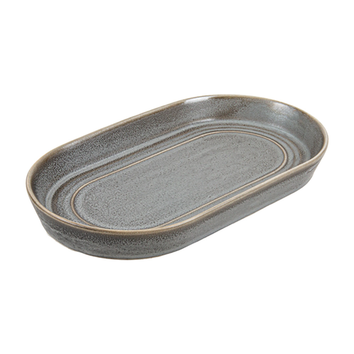 [270.33] Oval Plates "URBAN AKALA" 24x13,7x2,7cm Cement Porcelain (per stuk)