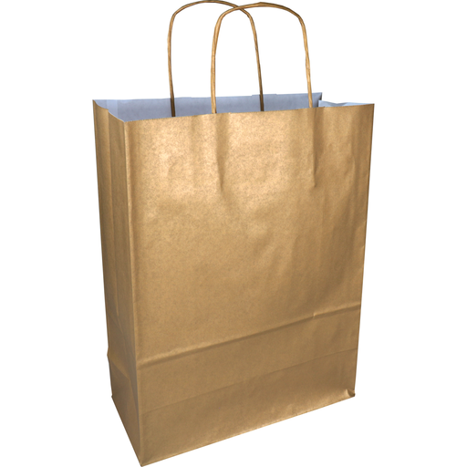[270692] Papieren draagtas Goud 26/12x35cm (50st/krimp)
