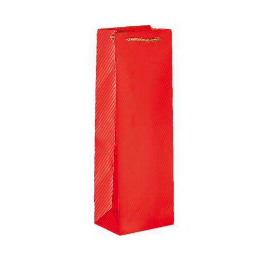 [804.221] Wine Bag String Handle Red paper (per stuk)