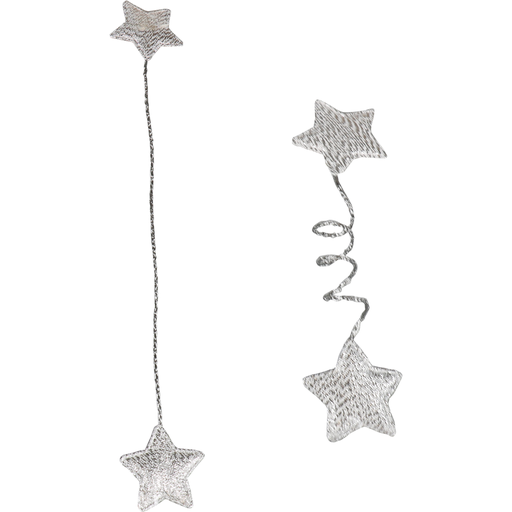 [890278] Sterren op draad 18cm Zilver (24st/pak)