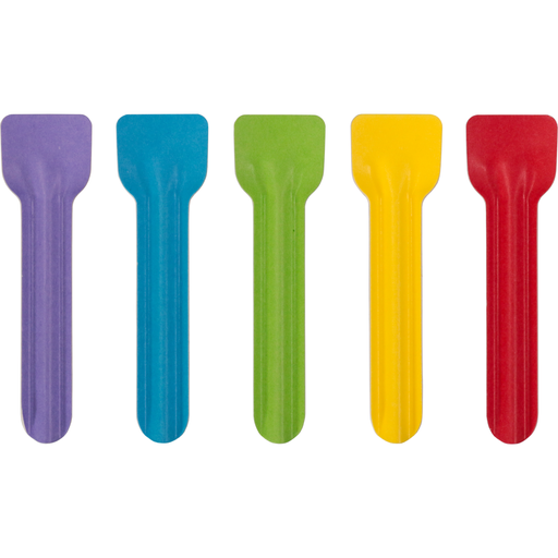 [600701] IJslepel papier 95mm Mix kleur Rood/Geel/Groen/Paars/Blauw (100st/pak)