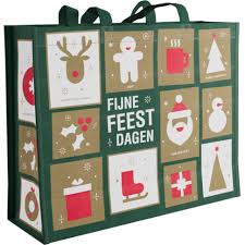 [773215] PP Non-Woven Shopper "Tegels" 45x15x36cm (per stuk)