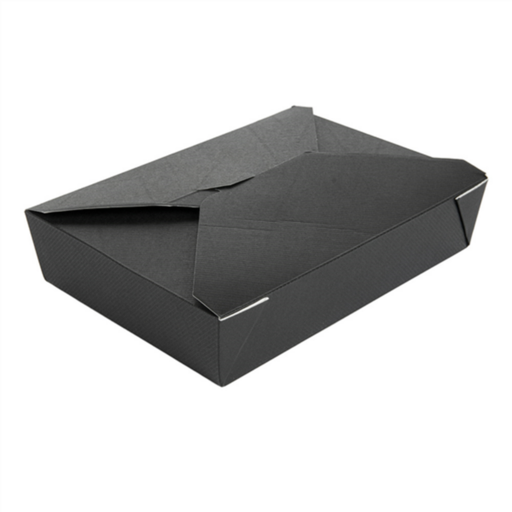 [234.61] Microwavable boxes Rectangular 1470ml 19,6x14x4,5cm Black (50st/pak)